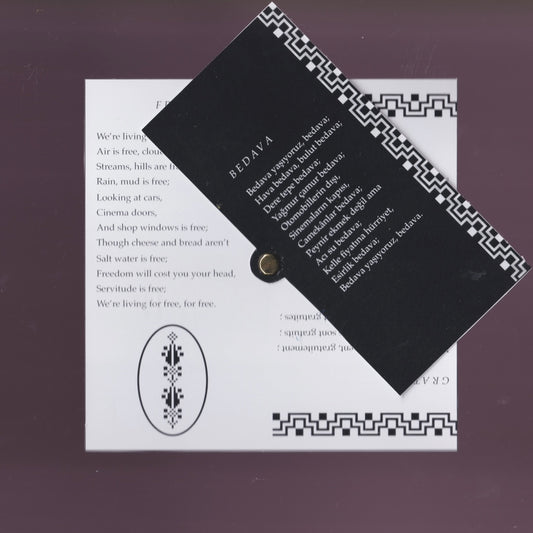 Bedava/ Free/ Gratuit, Orhan Veli - 10€ Donation to the Sameer Project (Gaza)